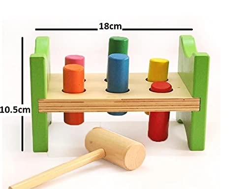 Wooden Hammer & Peg Pound Bench Toy