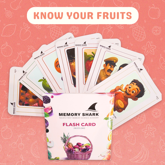 Memory Shark Interactive Flash Cards – Scan & Learn Fruit Stories (Hindi)