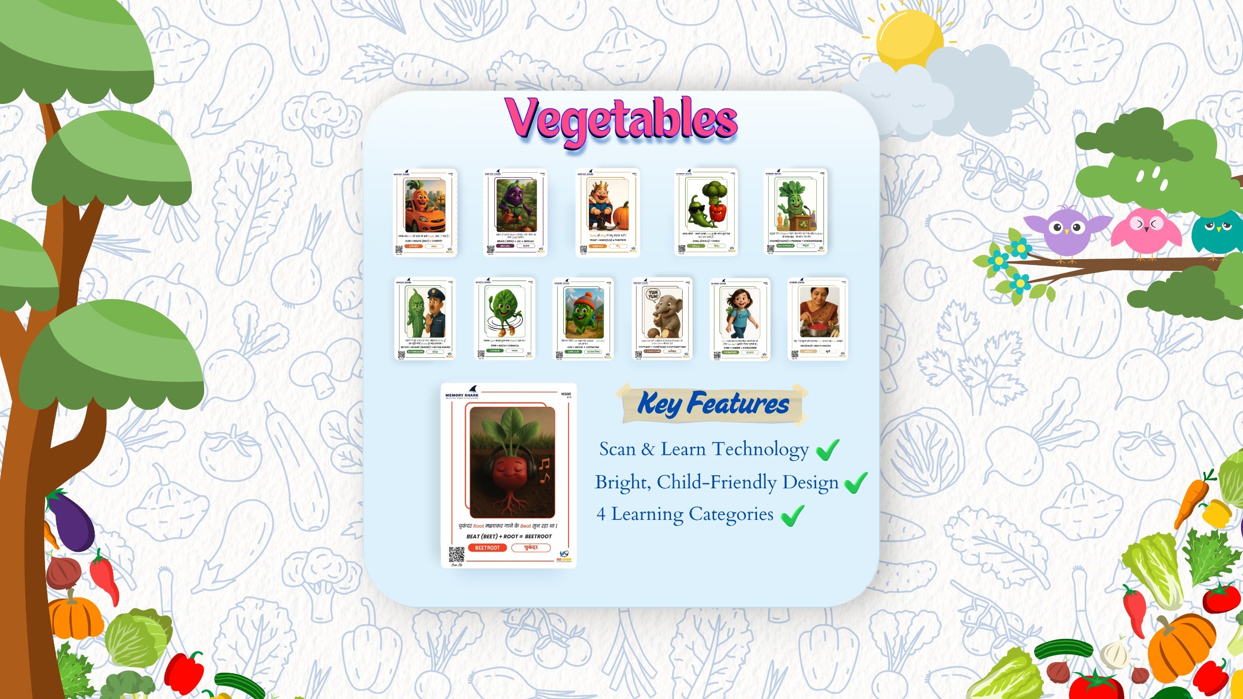 Vegetable Flash Cards