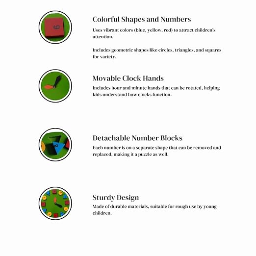 Wooden Learning Clock for Kids